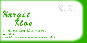 margit klos business card